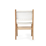 Paloma Leather Side Teak Chair – Whitley