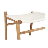Paloma Leather Side Teak Chair – Whitley