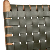 Paloma Teak Side Chair - Woven - Olive - 0.87m
