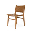 Paloma Woven Leather Teak Side Chair – Tan