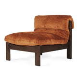 Parker European Oak Armchair – Burnt Orange on Charcoal Frame