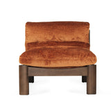 Parker European Oak Armchair – Burnt Orange on Charcoal Frame