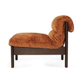 Parker European Oak Armchair – Burnt Orange on Charcoal Frame