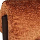 Parker European Oak Armchair – Burnt Orange on Charcoal Frame