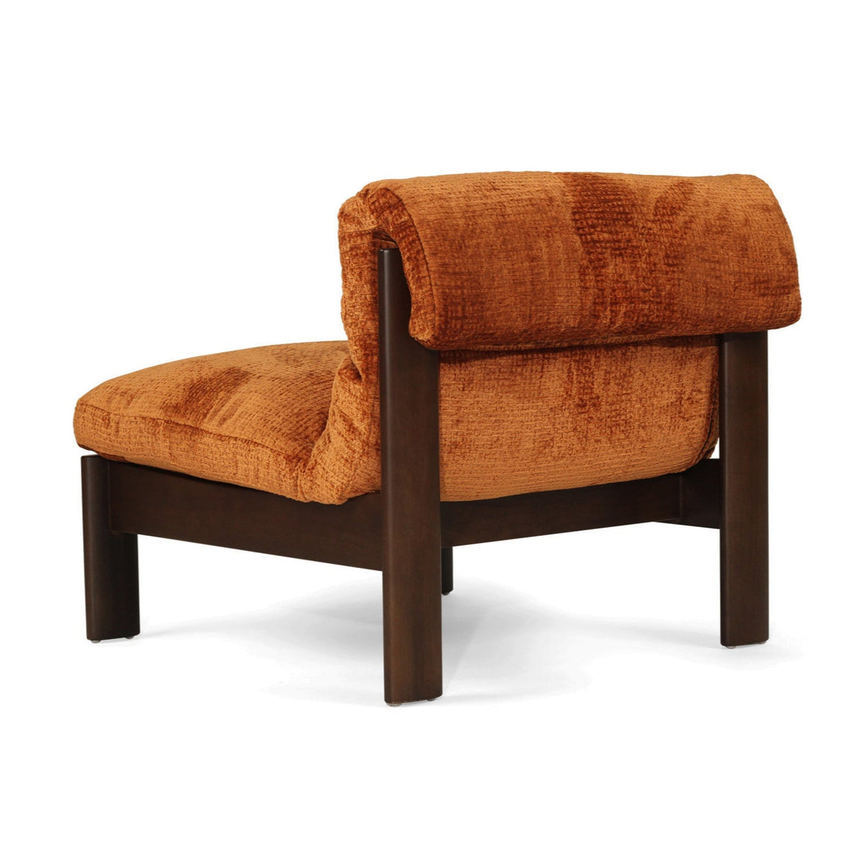 Parker European Oak Armchair – Burnt Orange on Charcoal Frame