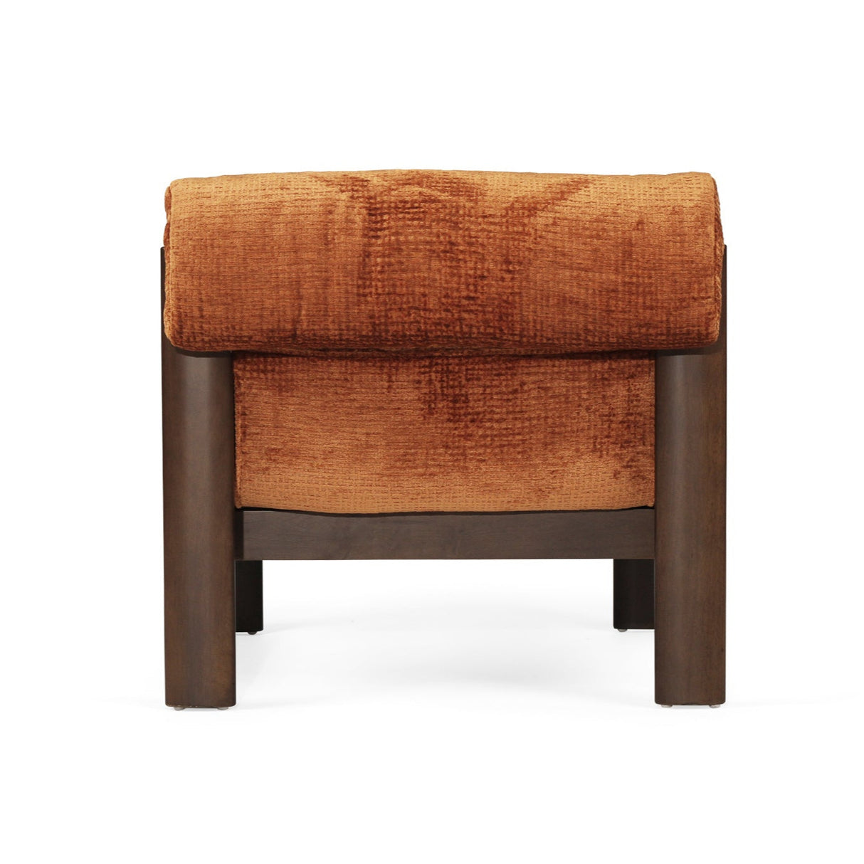 Parker European Oak Armchair – Burnt Orange on Charcoal Frame
