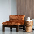 Parker European Oak Armchair – Burnt Orange on Charcoal Frame