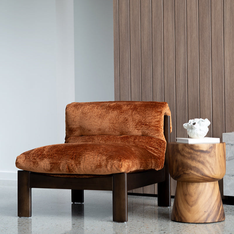 Parker European Oak Armchair – Burnt Orange on Charcoal Frame