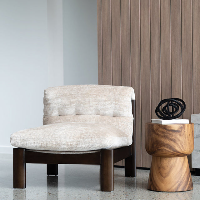 Parker European Oak Armchair – Natural on Charcoal Frame