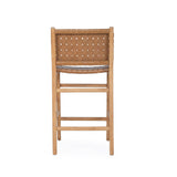 Paloma Leather Counter Stool - Tan Woven