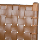Paloma Leather Counter Stool - Tan Woven