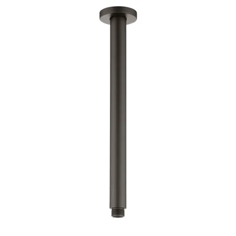 PAVIA Ceiling Shower Arm Round (300mm) - Brushed Gun Metal