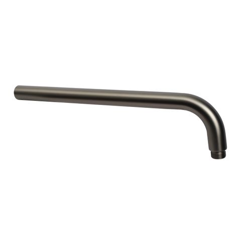 PAVIA Straight Wall Arm Round (400mm) - Brushed Gun Metal