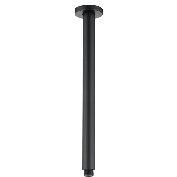 PAVIA Ceiling Shower Arm Round (400mm) - Matte Black