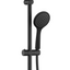 PAVIA Shower Rail with Round Handheld Shower Piece - Black