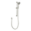 PAVIA Shower Rail with Round Handheld Shower Piece - Brushed Nickel