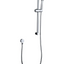 PAVIA Shower Rail with Round Handheld Shower Piece - Chrome