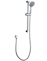 PAVIA Shower Rail with Round Handheld Shower Piece - Chrome