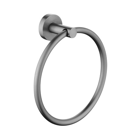 Norico Pentro Gun Metal Grey Round Wall Mounted Round Hand Towel Ring