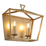 Perigan 2lt Wall Light Matt Gold