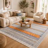 Peru Chuqito Orange Contemporary Rug