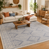 Peru Jauja Blue Contemporary Rug