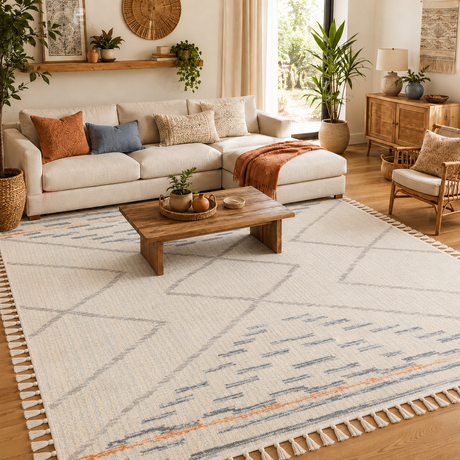 Peru Pica Cream Contemporary Rug