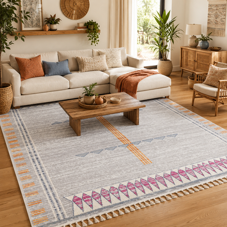 Peru Tumbes Grey Contemporary Rug