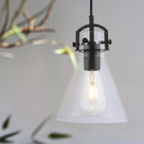 Pierre 1 Light Pendant Black