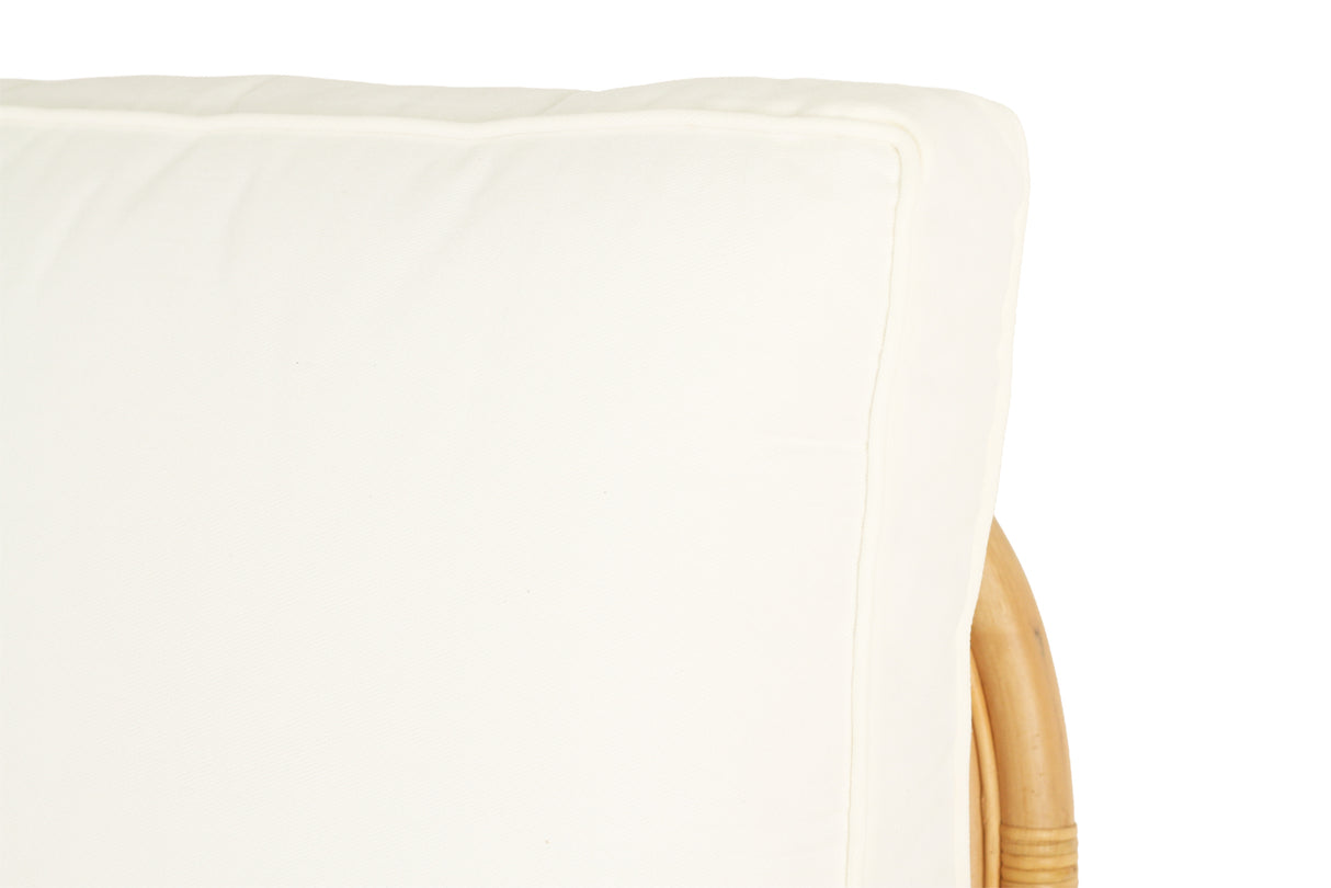 Pretzela Armchair_Natural Frame- White Cushion