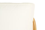 Pretzela Armchair_Natural Frame- White Cushion