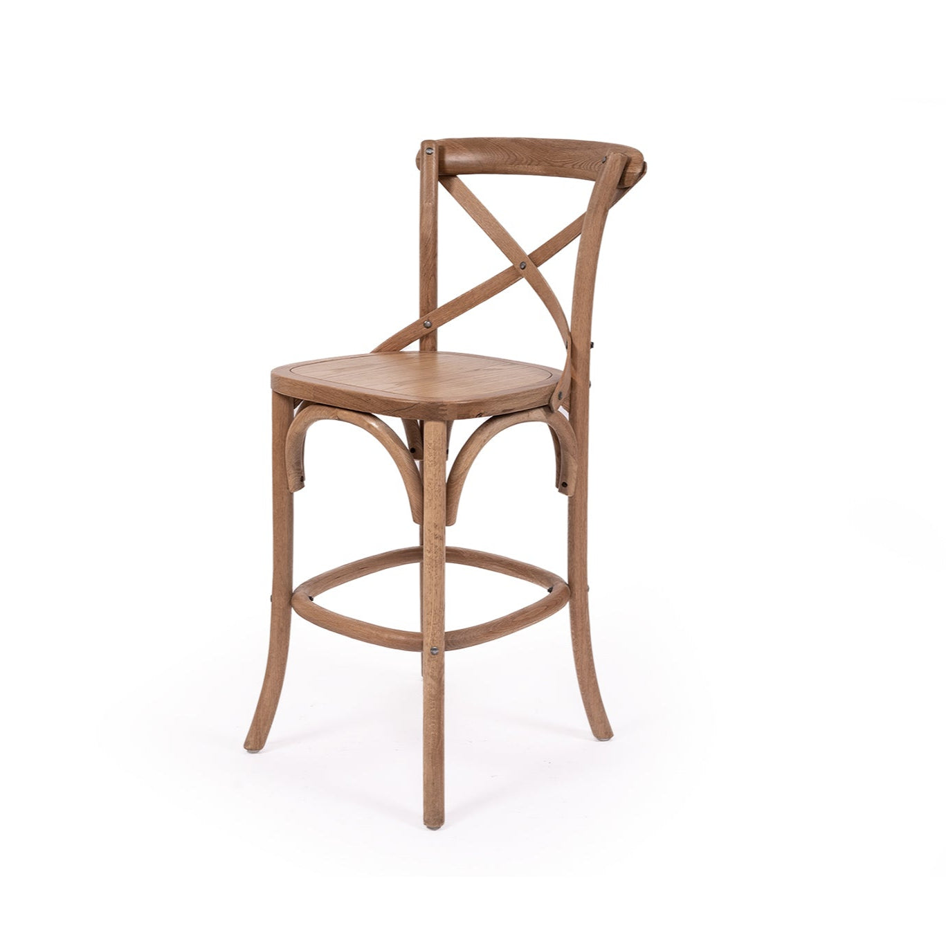 Providence Crossley Natural Oak Back Counter Stool – Timber Seat