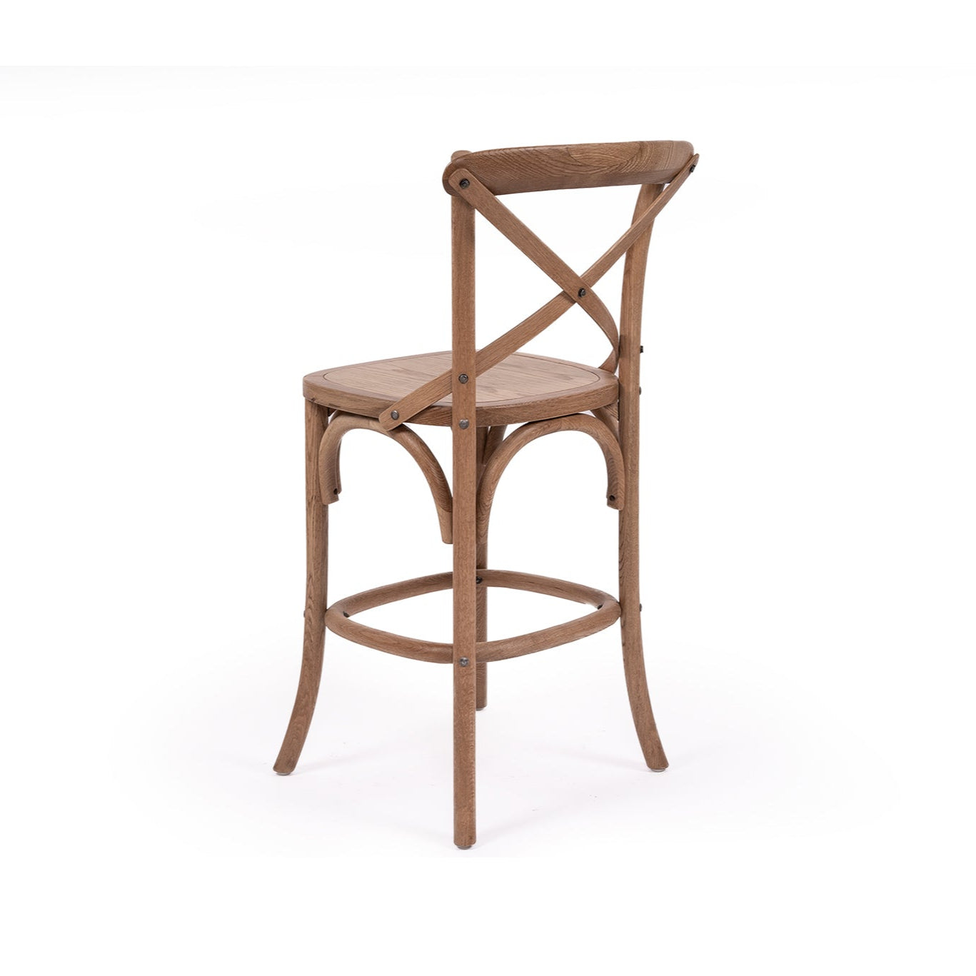 Providence Crossley Natural Oak Back Counter Stool – Timber Seat