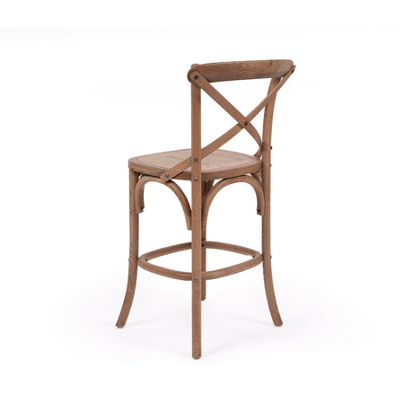 Providence Crossley Natural Oak Back Counter Stool – Timber Seat