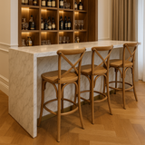 Providence Crossley Natural Oak Back Counter Stool – Timber Seat