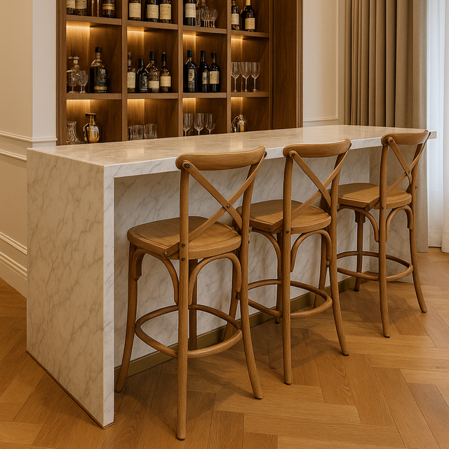 Providence Crossley Natural Oak Back Counter Stool – Timber Seat