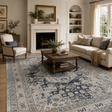 Providence Esquire Brushed Traditional Blue Rug