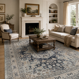 Providence Esquire Brushed Traditional Blue Rug