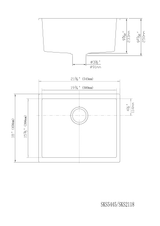 POS Quartz Undermount Kitchen Single Sink 543x457x250 (Matte Black)