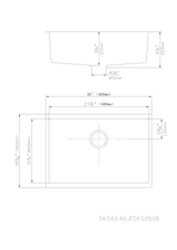 POS Quartz Undermount Kitchen Single Sink 660x460x225 (Matte Black)