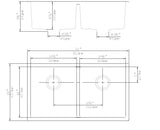 POS Quartz Undermount Kitchen Double Sink 813x457x241 (Matte Black)