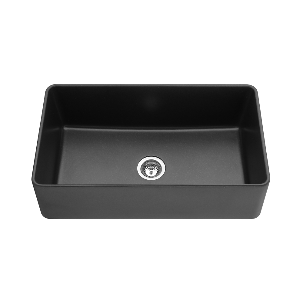 Farmhouse Quartz Kitchen Single Bowl Sink 838x482x262 (Matte White)