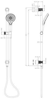 Mica Shower Rail – Inbuilt Inlet