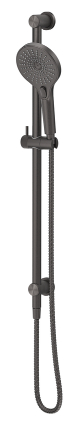 Mica fluted shower rail - inbuilt inlet