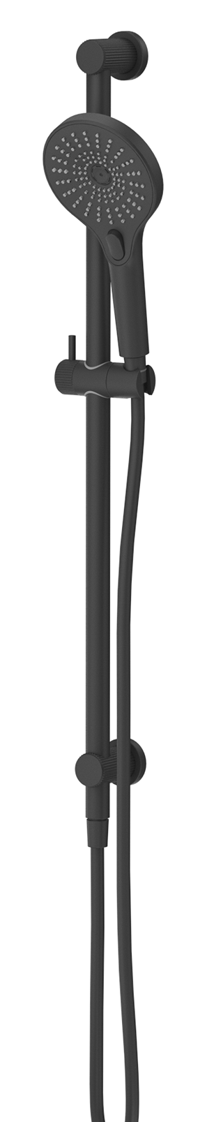 Mica fluted shower rail - inbuilt inlet