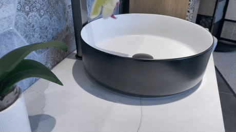RADIUS Matte Black and Matte White Basin