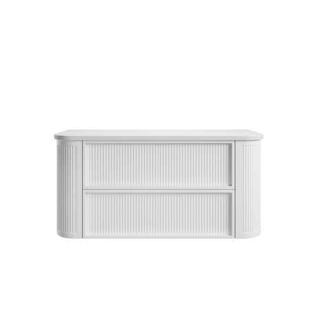 RAMEE Fluted Wall Hung Curve Vanity Matte White