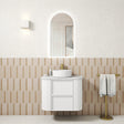 RAMEE Fluted Wall Hung Curve Vanity Matte White