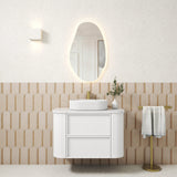 RAMEE Fluted Wall Hung Curve Vanity Matte White