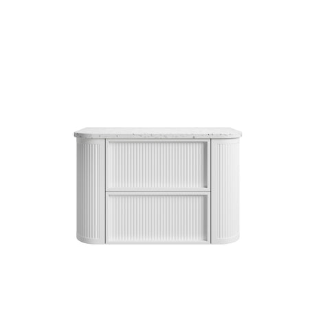 RAMEE Fluted Wall Hung Curve Vanity Matte White